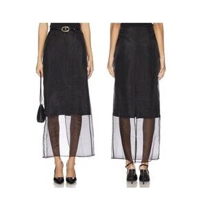 Rag & Bone NWT Annebet Organza Satin Midi Skirt Size 0 Cocktail Party Holiday
